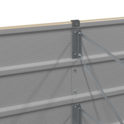 vidaXL Puķu kaste Krēms 480 x 80 x 45 cm Tērauds