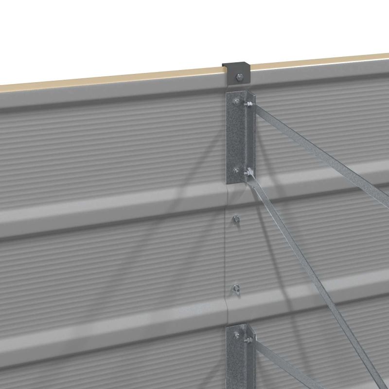 vidaXL Puķu kaste Krēms 480 x 80 x 45 cm Tērauds