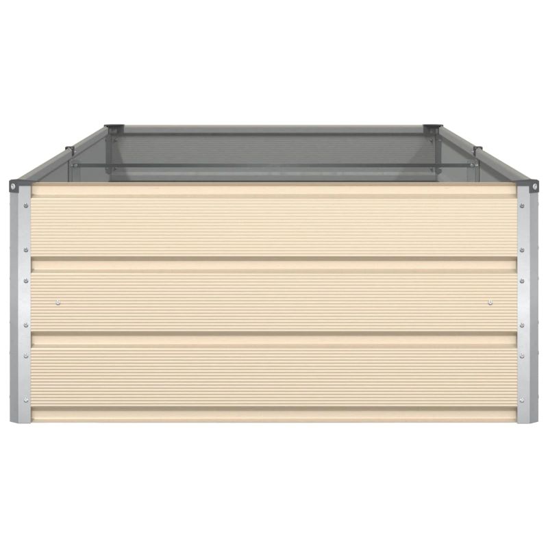 vidaXL Puķu kaste Krēms 195 x 100 x 45 cm Cinkots tērauds