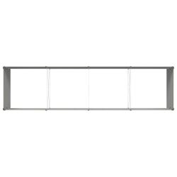 vidaXL Puķu kaste Krēms 195 x 100 x 45 cm Cinkots tērauds