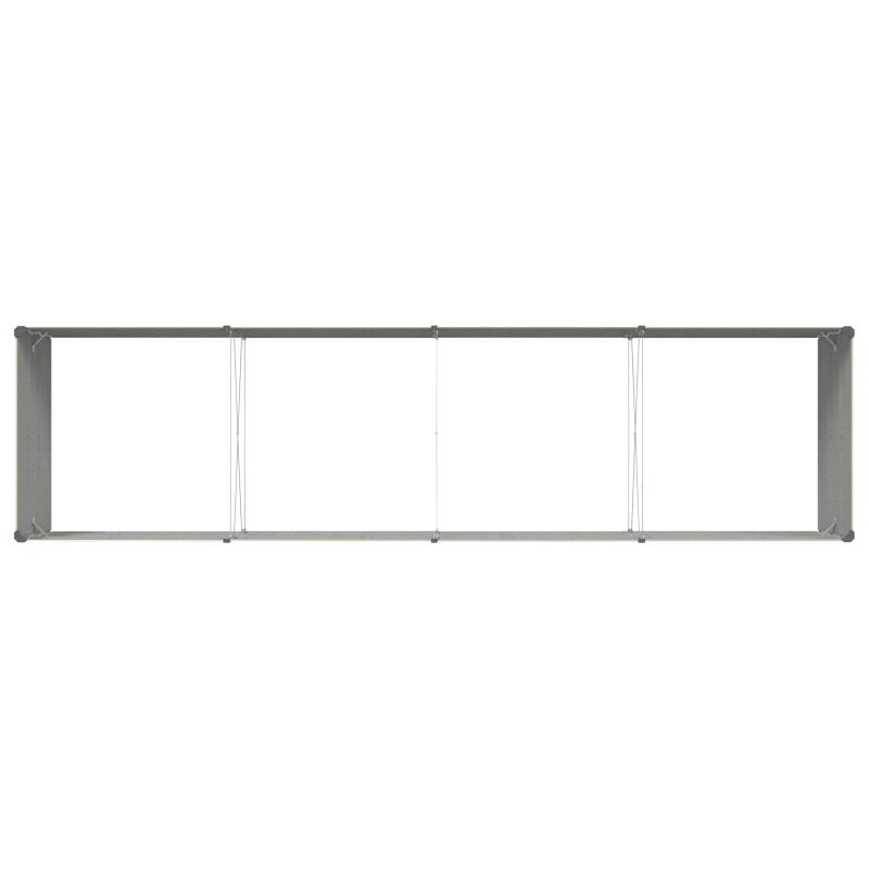 vidaXL Puķu kaste Krēms 195 x 100 x 45 cm Cinkots tērauds