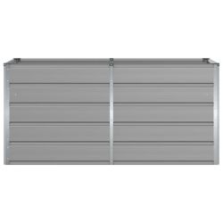 vidaXL Puķu kaste Gaiši pelēks 160 x 80 x 75 cm Tērauds