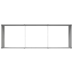 vidaXL Puķu kaste Gaiši pelēks 195 x 100 x 45 cm Cinkots tērauds