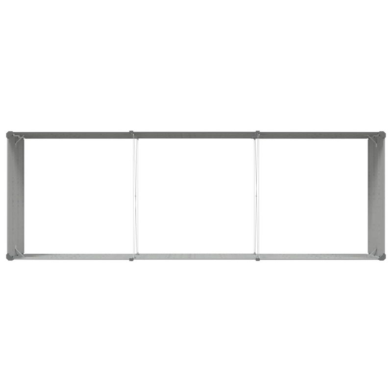 vidaXL Puķu kaste Gaiši pelēks 195 x 100 x 45 cm Cinkots tērauds