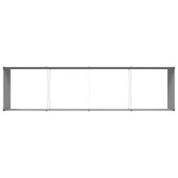 vidaXL Puķu kaste Gaiši pelēks 195 x 100 x 45 cm Cinkots tērauds