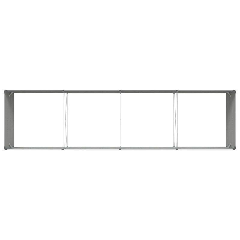 vidaXL Puķu kaste Gaiši pelēks 195 x 100 x 45 cm Cinkots tērauds