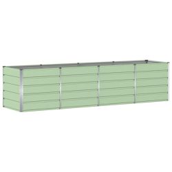 vidaXL Puķu kaste Zaļa 240 x 80 x 75 cm Tērauds