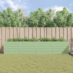 vidaXL Puķu kaste Pasteļa zaļa 195 x 100 x 45 cm Cinkots tērauds