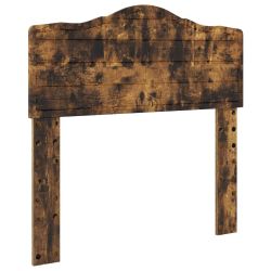 vidaXL Gultas rāmis Dūmaka ozols 75 x 190 cm Inženieru koks