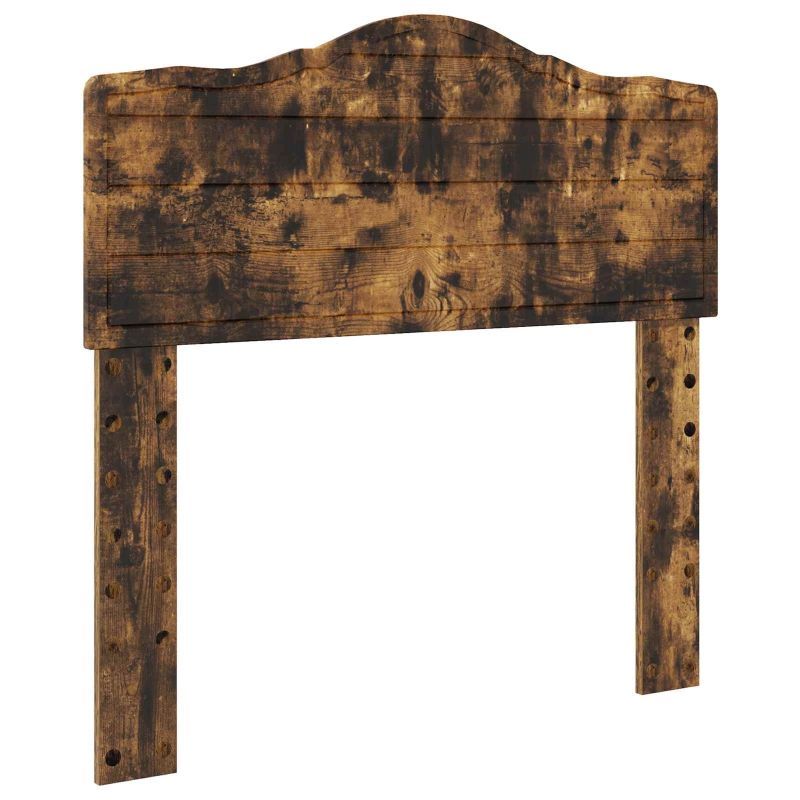 vidaXL Gultas rāmis Dūmaka ozols 75 x 190 cm Inženieru koks