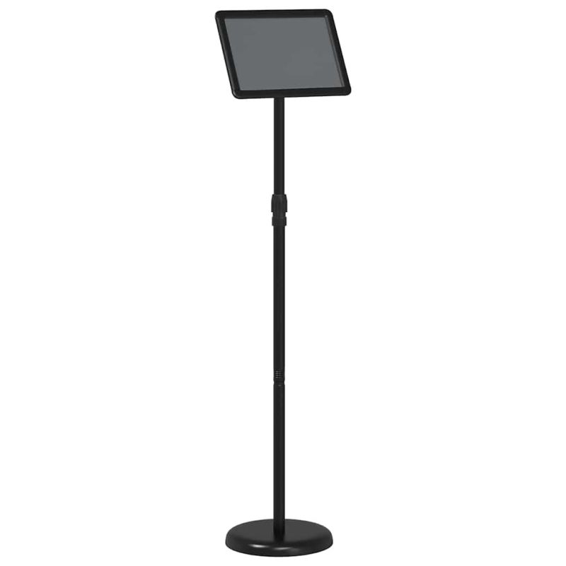 vidaXL Izstāžu stendi Melna 25 x 25 x 125 cm Alumīnijs