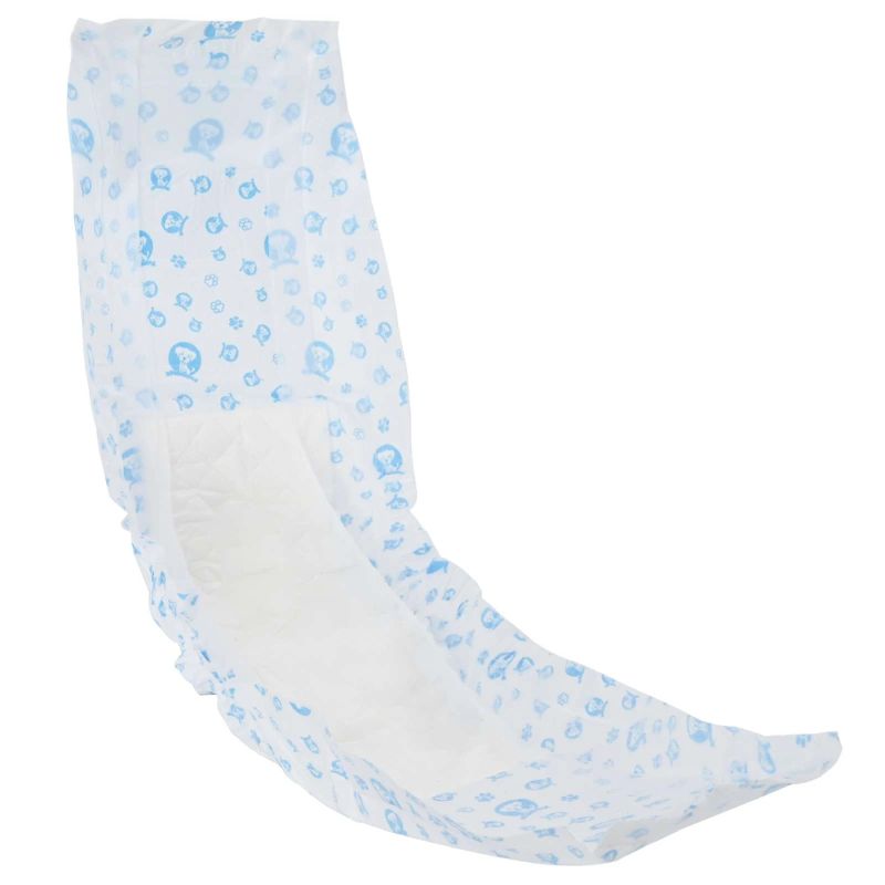 vidaXL Izmantojams vīriešu suņu autiņš 50 pcs Balts S