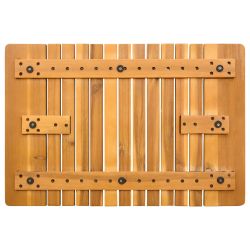 vidaXL Vannas paklājs Vienkrāsains Brūna 59 x 40 cm koka