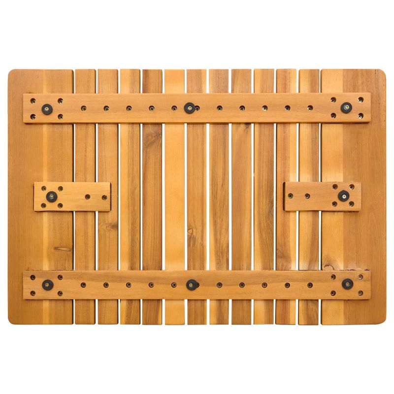 vidaXL Vannas paklājs Vienkrāsains Brūna 59 x 40 cm koka