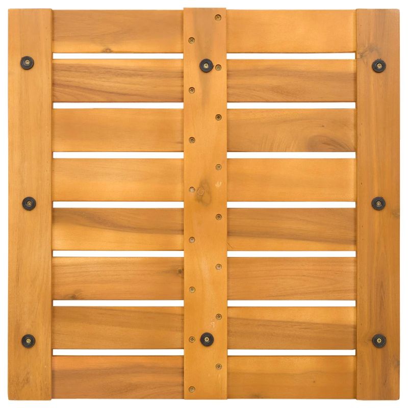 vidaXL Vannas paklājs Vienkrāsains Brūna 50 x 50 cm koka