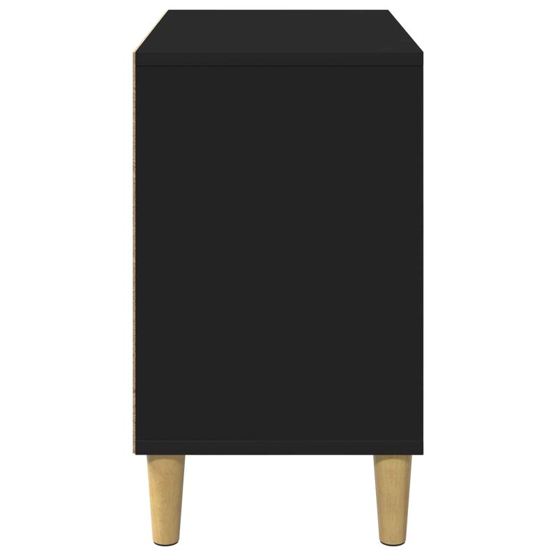 vidaXL Kaķu māja Melna 51 x 30 x 52 cm Inženierijas koks