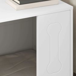 vidaXL Suņu māja Balts 44 x 42 x 49 cm Inženierijas koks