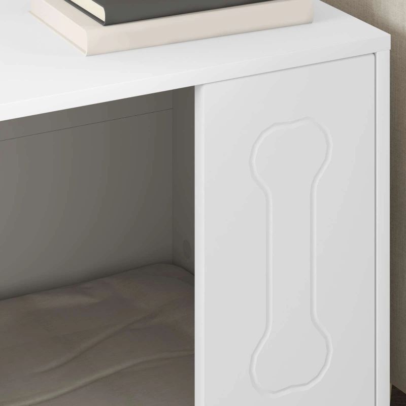 vidaXL Suņu māja Balts 44 x 42 x 49 cm Inženierijas koks