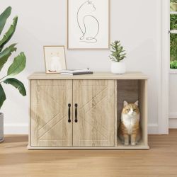 vidaXL Kaķu māja Sonoma 85 x 55 x 50 cm Inženierijas koks