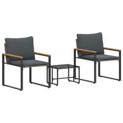 vidaXL Mēbeļu komplekti 3 pcs Pelēks un tumši pelēks Rotangpalma