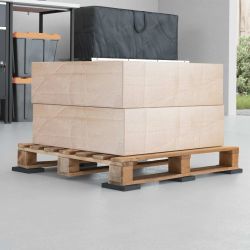 vidaXL Gumijas spilventiņš Melna Gumija