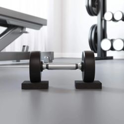 vidaXL Gumijas spilventiņš Melna Gumija