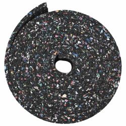 vidaXL Gumijas rullis Melna Gumija