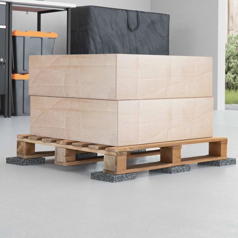 vidaXL Gumijas rullis Melna Gumija