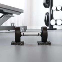 vidaXL Gumijas rullis Melna Gumija