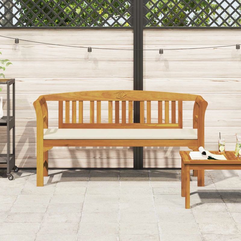 vidaXL sols Dabīgā eļļas apdare 157 x 46 x 82,5 cm Cietā akācijas koks