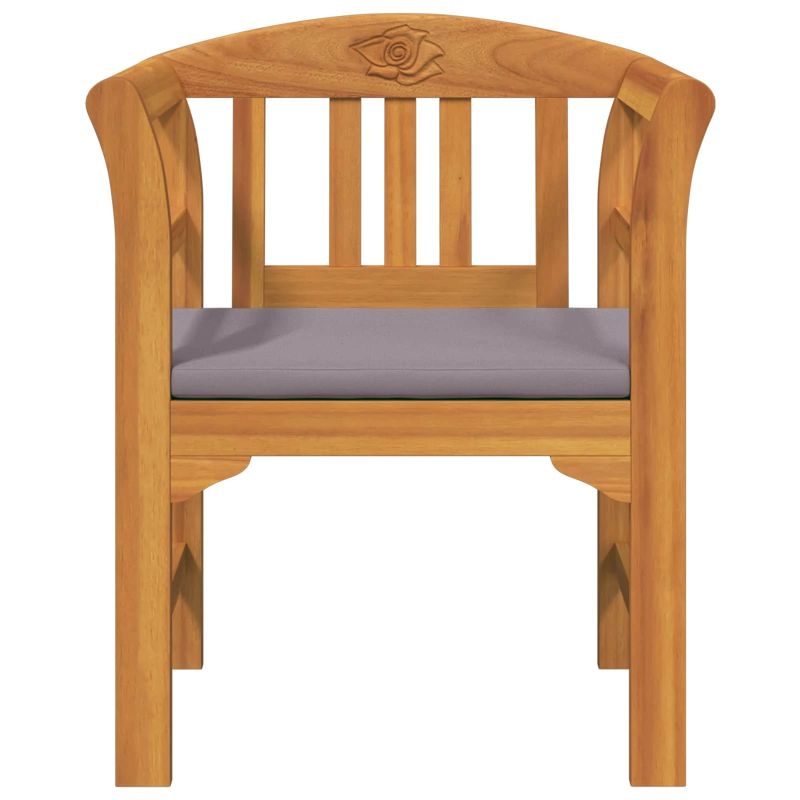 vidaXL sols ar spilvenu Dabīgā eļļas apdare 68,5 x 46 x 82,5 cm