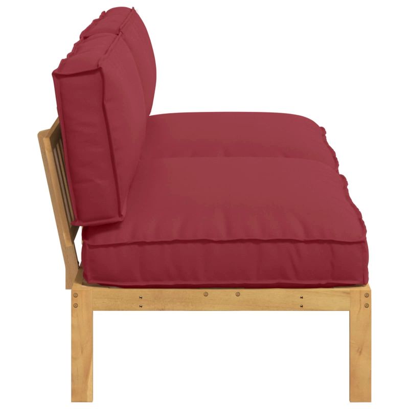 vidaXL Dīvānu komplekts ar spilvenu Vīna sarkans 240 x 80 x 69 cm