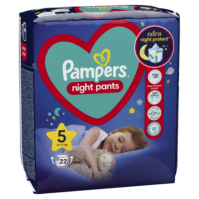 Pampers Night Biksītes, 5. Izmērs, 22 Biksītes, 12-17 kg