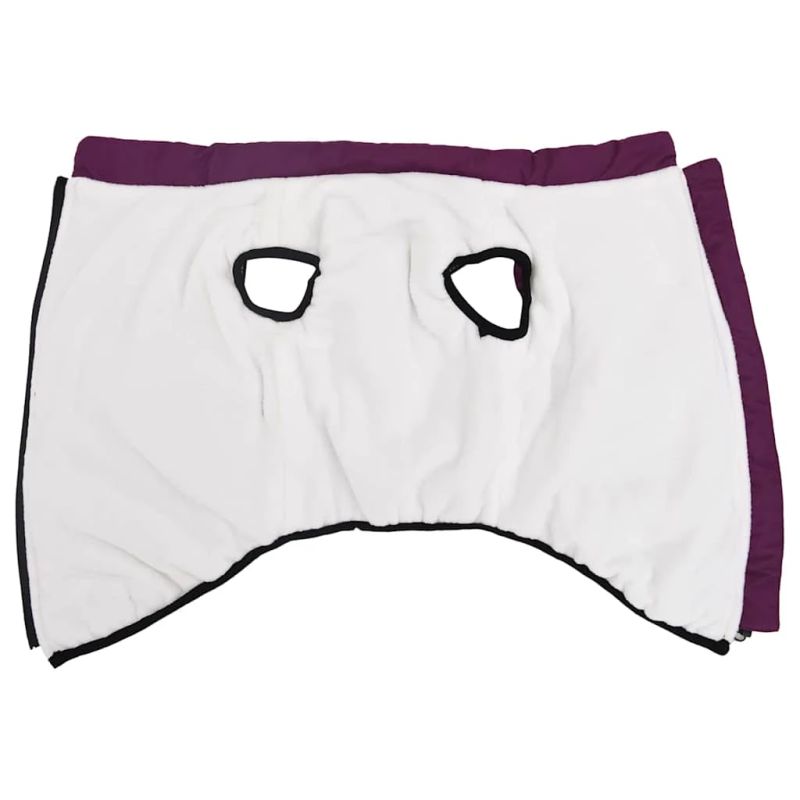 vidaXL Suņu mētelis ar jostas Violeta 3XL Fleece un Poliesters