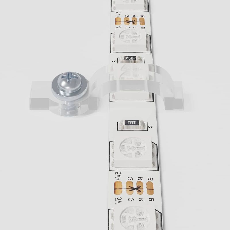 vidaXL LED stripa 4 pcs Melna un caurredzama 250 x 0,8 x 0,3 cm