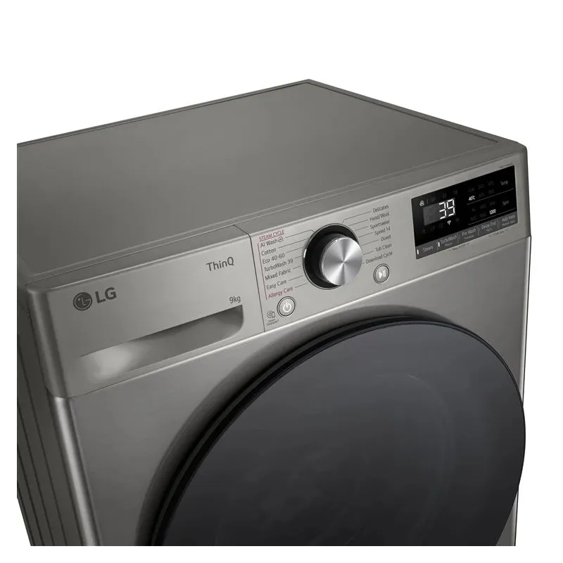 Veļas mašīna LG F2WR709S2P, 9 kg, sudraba krās.