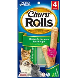 Kassimaius Inaba Churu Rolls Chicken & Tuna, kanaliha-tuunikala, 0.04 kg, 4 tk