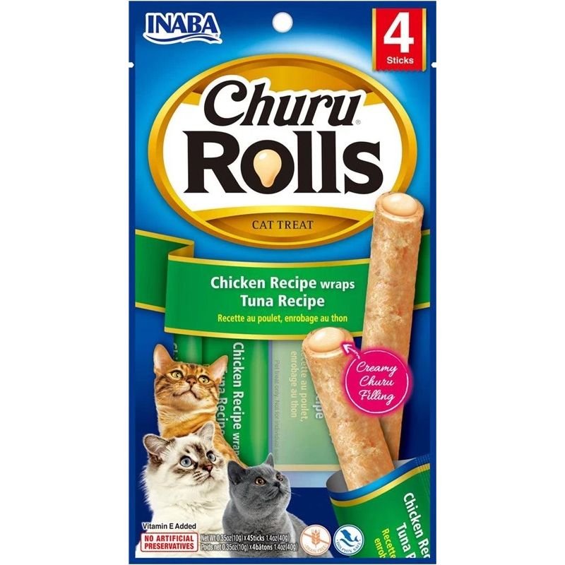 Kārumi kaķiem Inaba Churu Rolls Chicken & Tuna