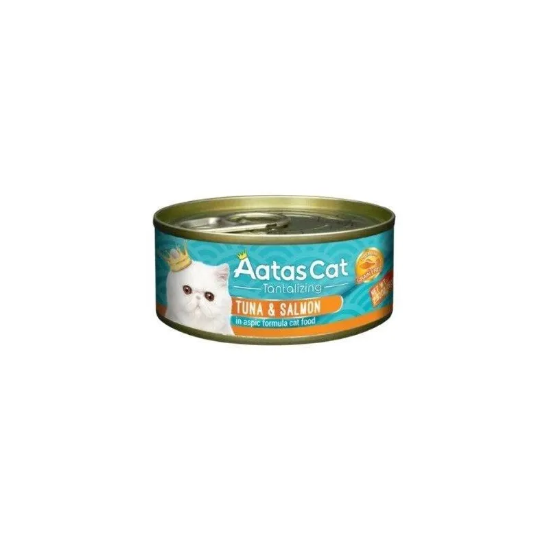 Mitrā kaķu barība Aatas Cat Tantalizing Tuna & Salmon, lasis-tunzivis, 0.08 kg