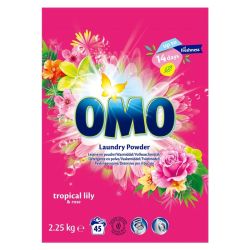 Veļas pulveris omo tropical lily 2.25kg