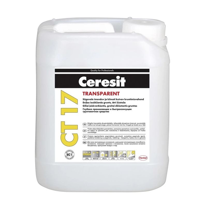 Grunts dziļumgruntis Ceresit CT17. caurspīdīga. 5 l