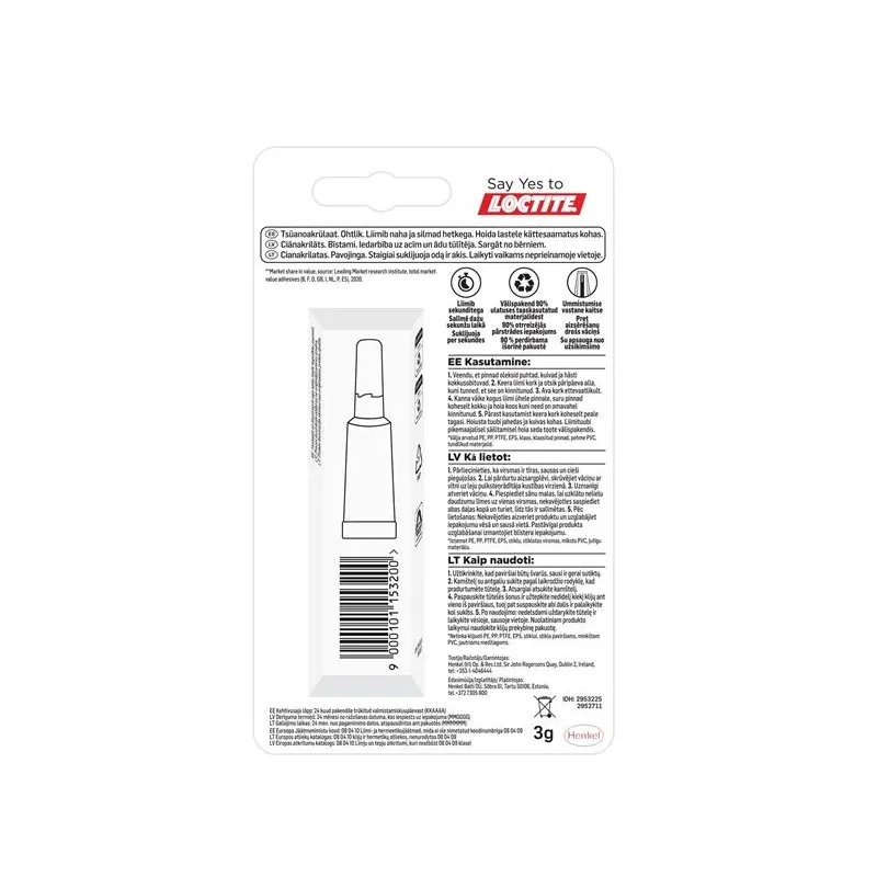 Glue loctite sup bond repositionable 3g