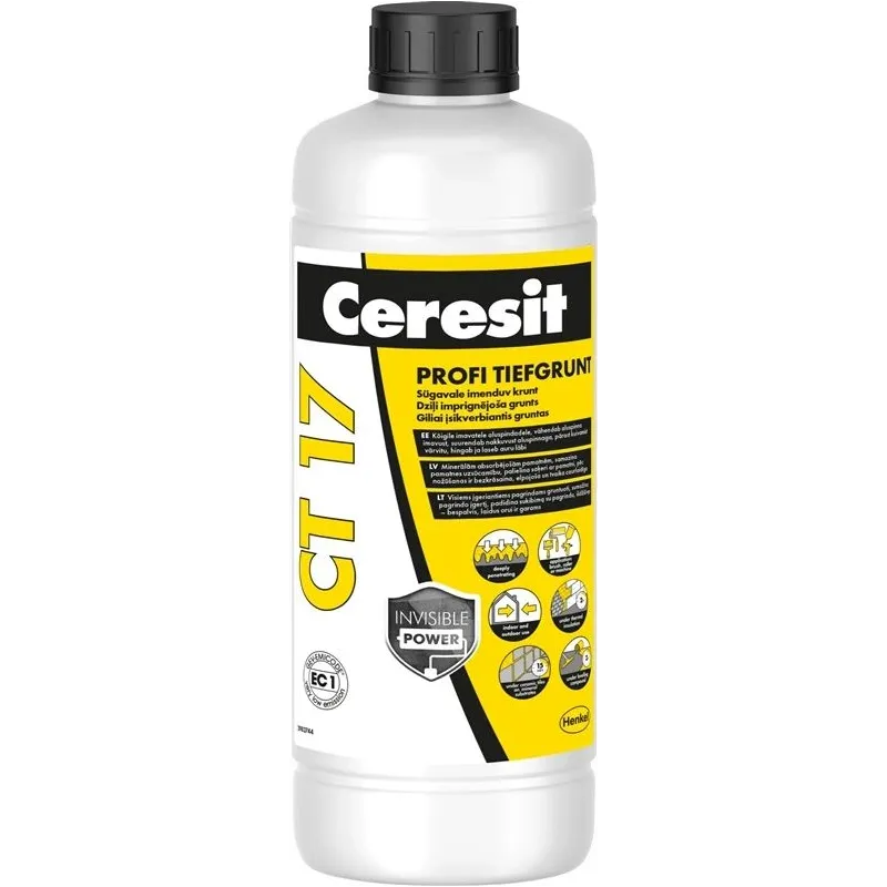Gruntas giluminis Ceresit CT17. gelsvas. 1L
