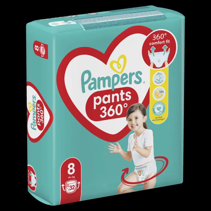 Pampers Pants Biksītes, Izmērs 8, 32 Autiņbiksītes, 17+ kg