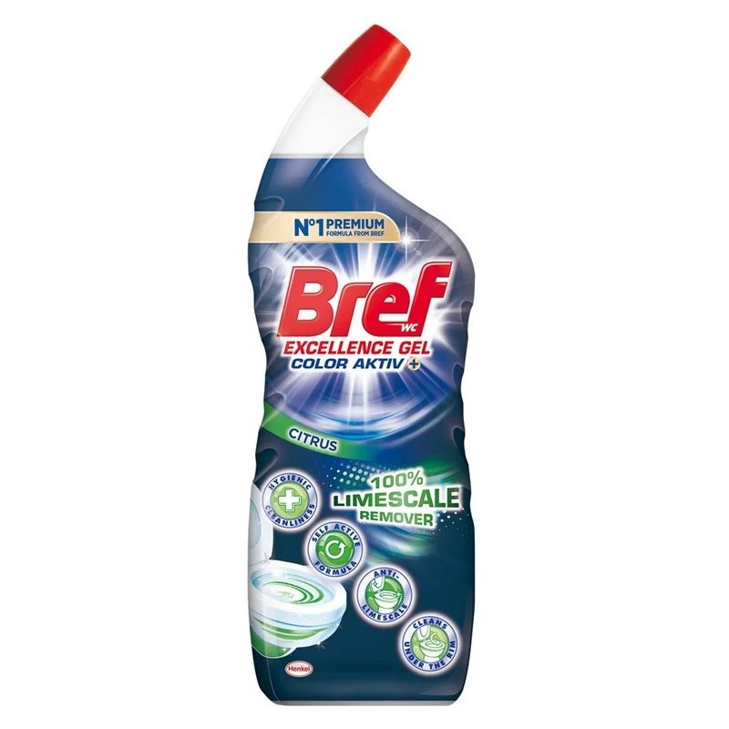 Unitazo tīrīšanas līdzeklis BREF EXCELLENCE GEL+COLOR AKTIV. 700 ml