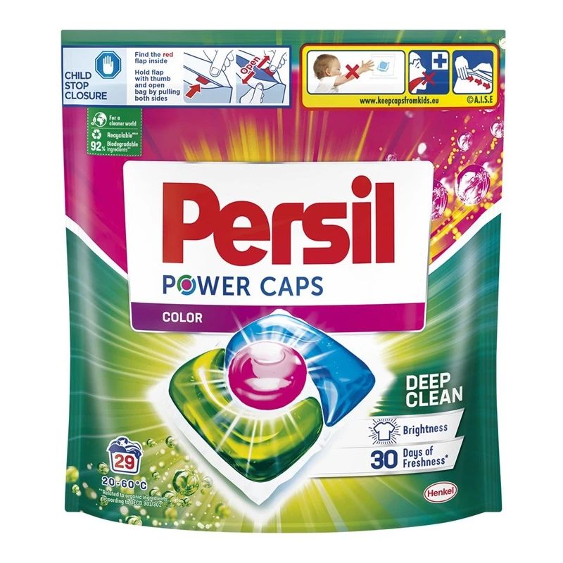 Kapsulas mazgāšanai Persil Power Caps Color. 29 gab.