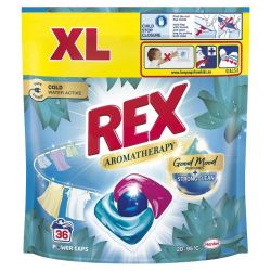 Kapsulas mazgāšanai Rex Almond Oil White. 36 gab.