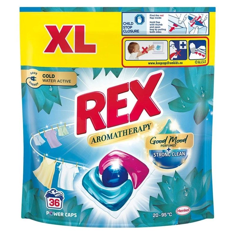 Kapsulas mazgāšanai Rex Almond Oil White. 36 gab.