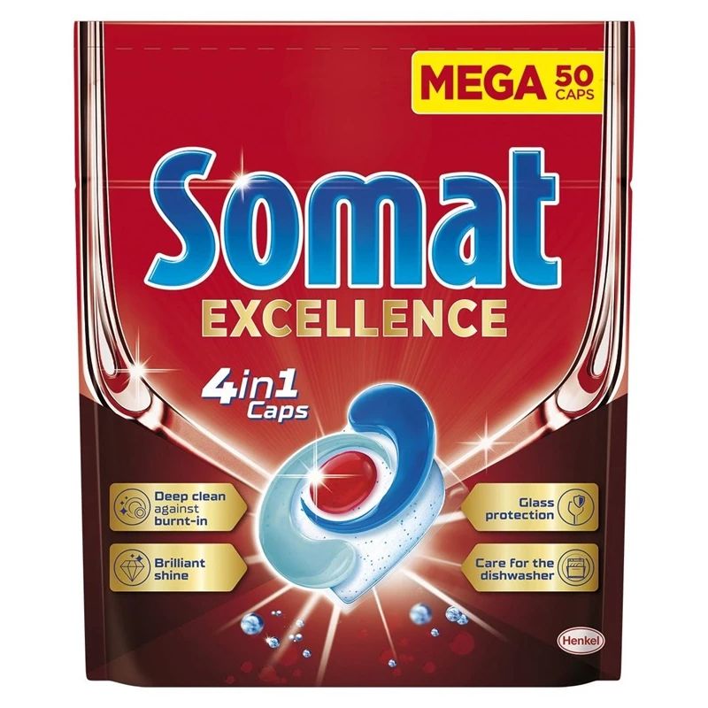 Trauku mazgājamās mašīnas kapsulas Somat Excellence. 50 gab.