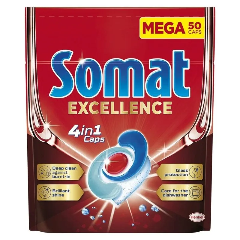 Trauku mazgājamās mašīnas kapsulas Somat Excellence, 50 gab.